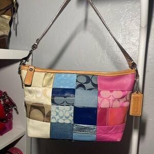 Coach Colorful Patchwork Shoulder Bag